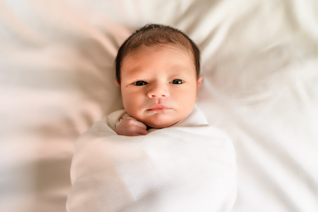 Newborn baby close up